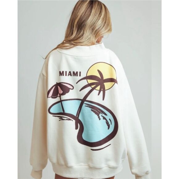 Parke • Miami Resort mockneck sweatshirt, XXL G3 - Picture 1 of 10